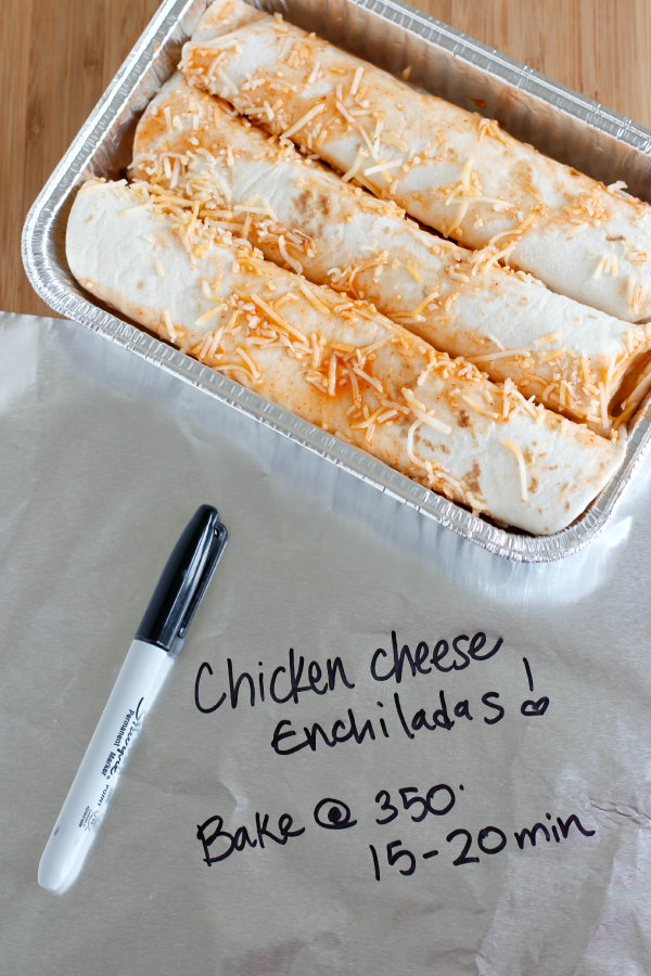 Chicken Enchiladas Freezer Meal