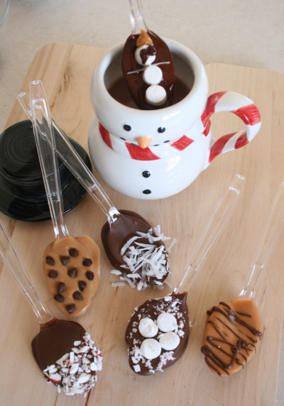 Chocolate Dipped Spoons