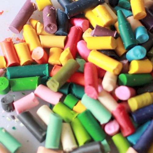 Chopping Crayons for Recycled Chunky Crayons