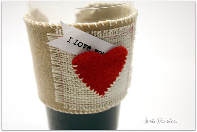 Coffee Sleeve with Heart Pocket