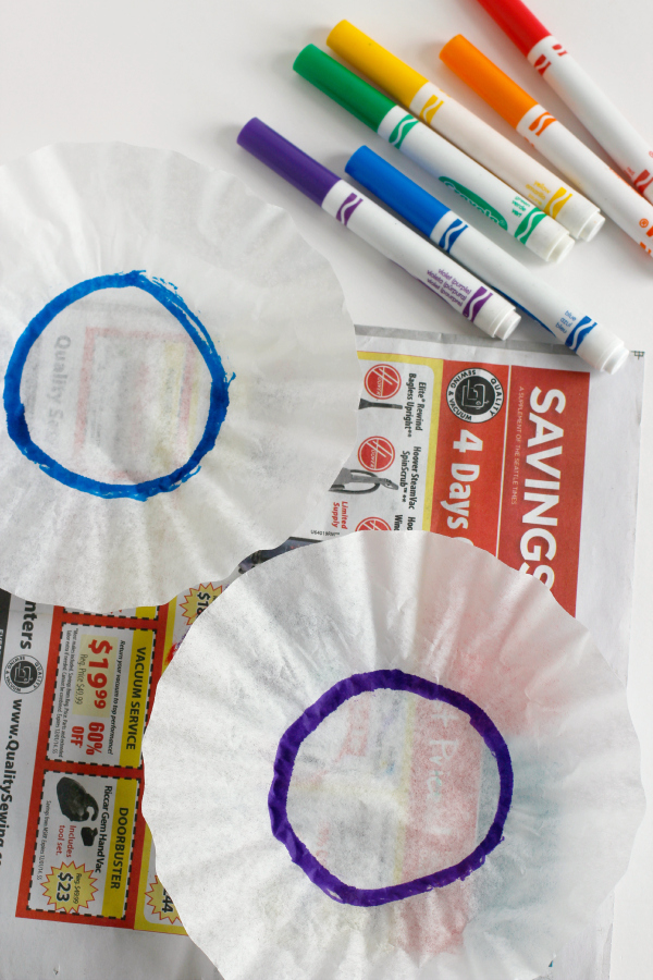 Coloring Coffee Filters with Markers