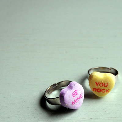 Conversation Heart Rings