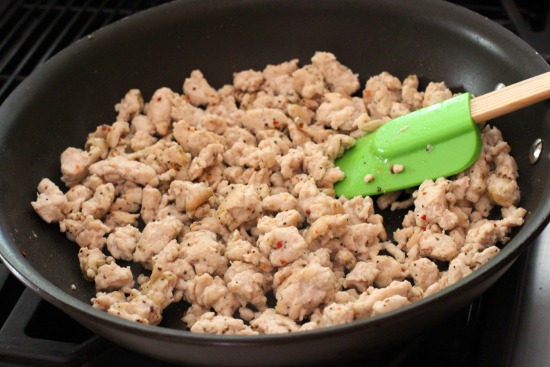 Cooking ground turkey