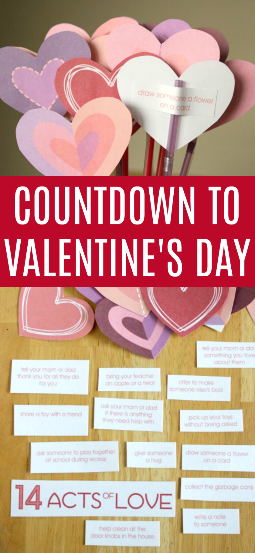 Valentines Count Down + Free Printable Make and Takes