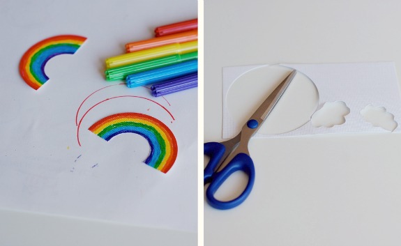Crafting Rainbow St. Patrick's Day cupcake toppers