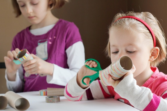 Crafting Washi Tape Paper Tubes