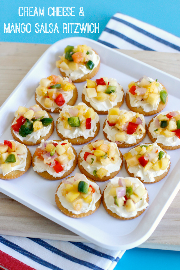 Cream Cheese & Mango Salsa Snacks