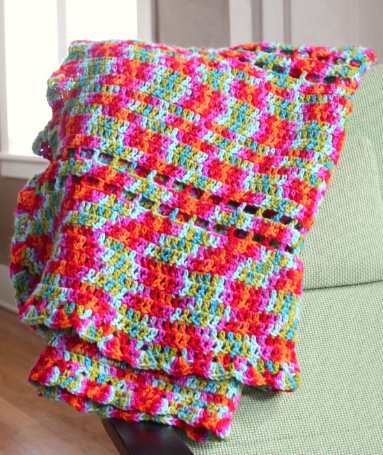 Crochet Afghan Rainbow Blanket