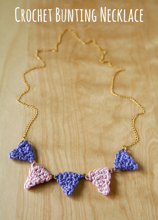 Crochet Bunting Necklace 