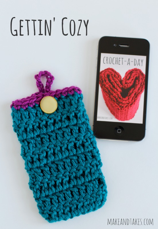 Crochet Button Phone Cozy Tutorial 