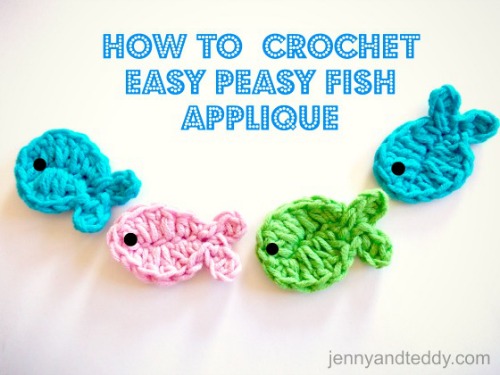 Crochet Fish Applique from jennyandteddy.com
