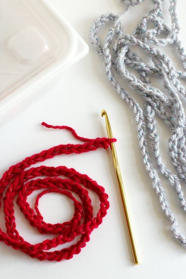 Crochet Holiday Wrapping Yarn for Neighbor Gifts