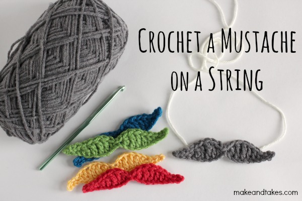 Crochet Mustache Pattern makeandtakes.com