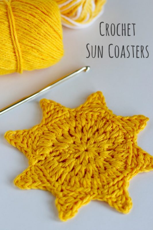 Crochet Sun Coasters Free Pattern