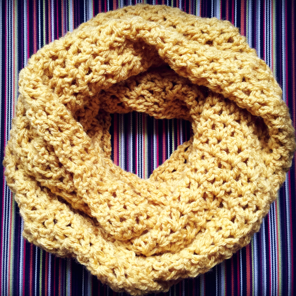 Crochet a V-Stitch Infinity Scarf FREE Pattern