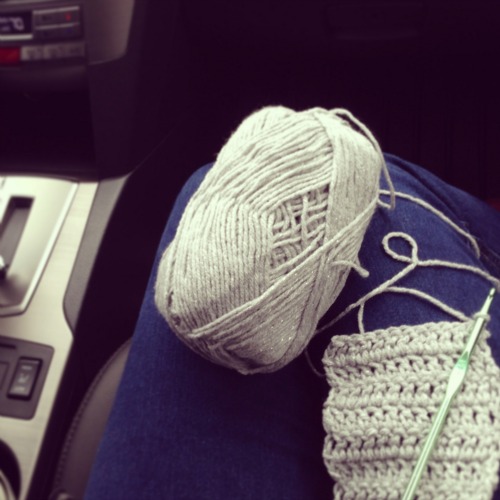 Crocheting in the Car