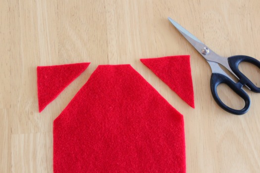 Cutting Handmade Felt Envelope