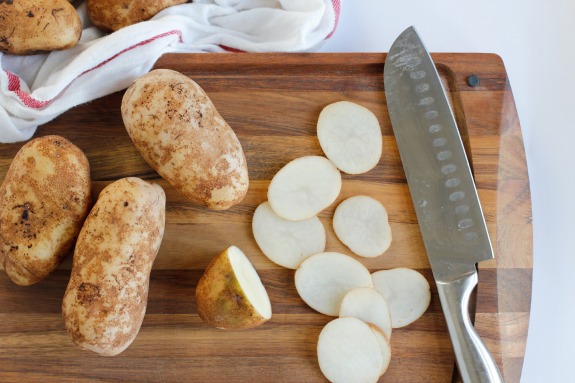 Cutting Potatoes for Homemade Chips