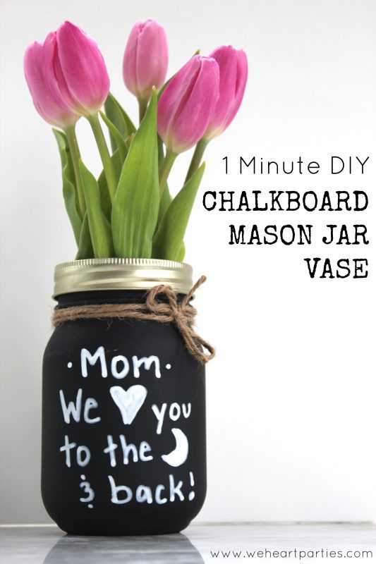 1 Minute DIY Chalkboard Mason Jar