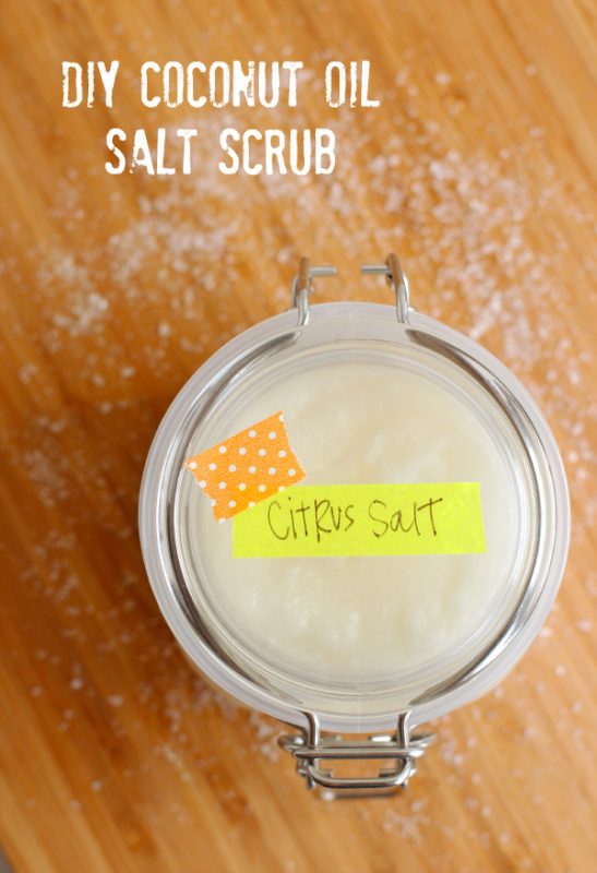 DIY Coconut Oil Salt Scrub