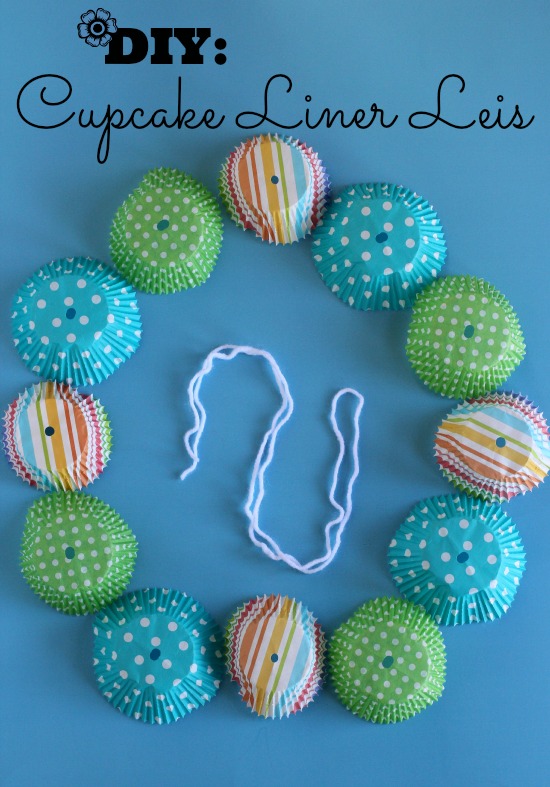 DIY Cupcake Liner Hawaiian Leis