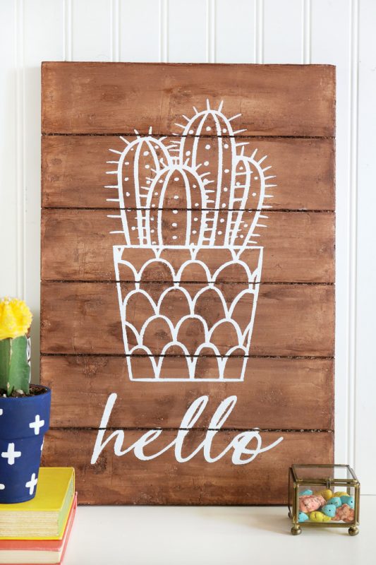 DIY Foam Cactus Sign