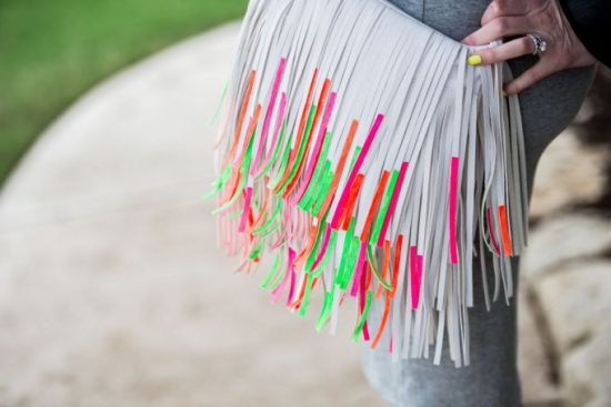 Nail Polish Fringe Bag