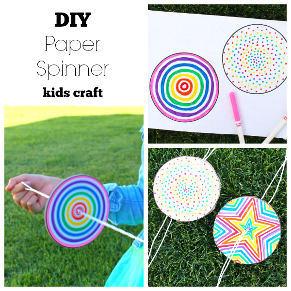 DIY Paper Spinner Kids Craft