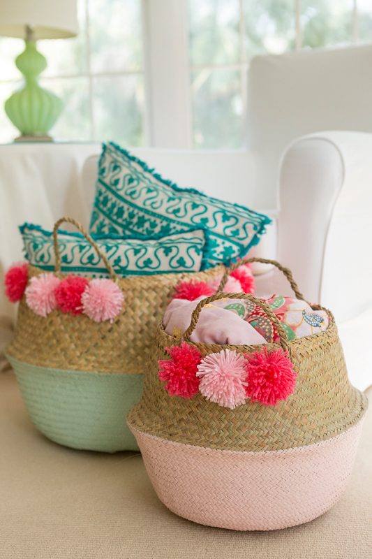 DIY Pom Pom Basket