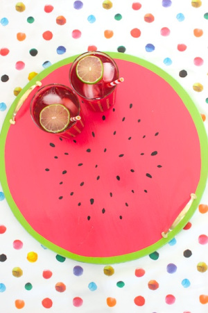 DIY Watermelon Serving Tray