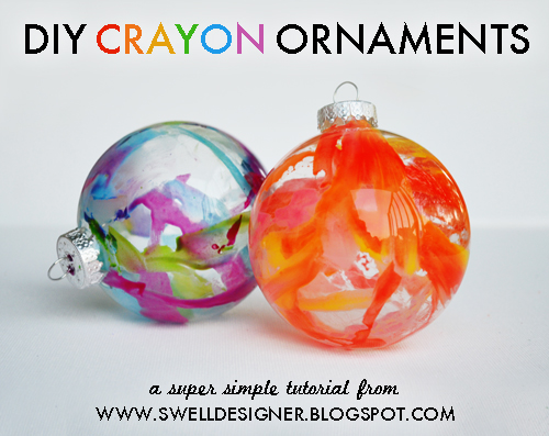 DIY Crayon Drip Holiday Ornaments