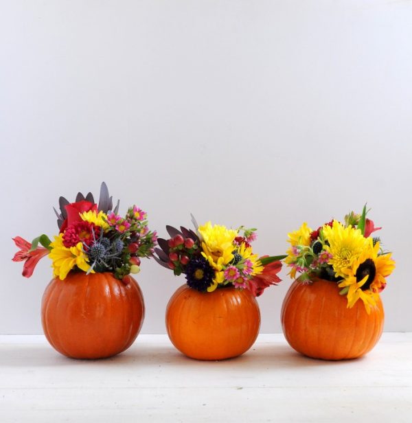 DIY Mini Pumpkin Vase for Fall