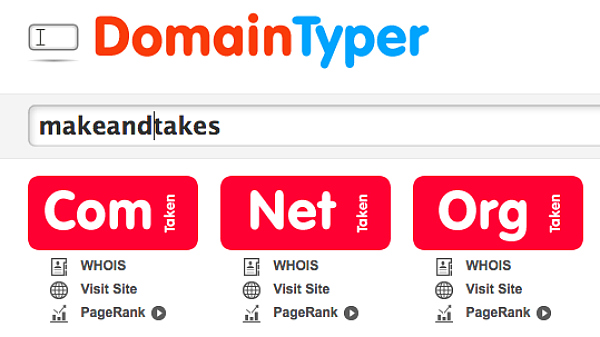 Domain Typer for Finding Available Websites