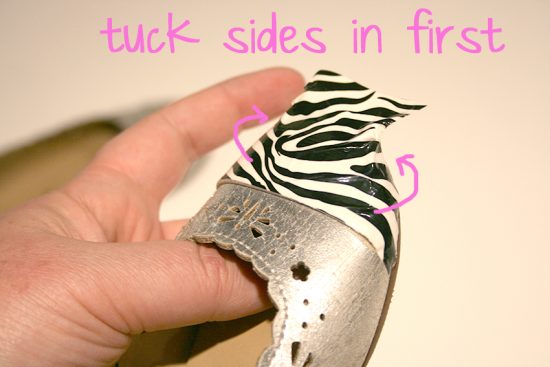 Duck Tape Shoe Tips 5 _ tuck