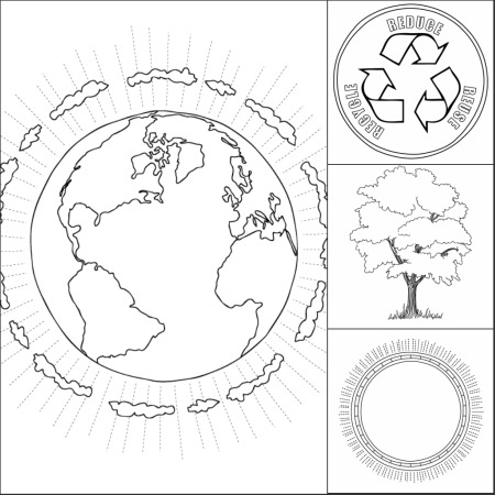 earth day coloring. Tagged as: earth day, recycle