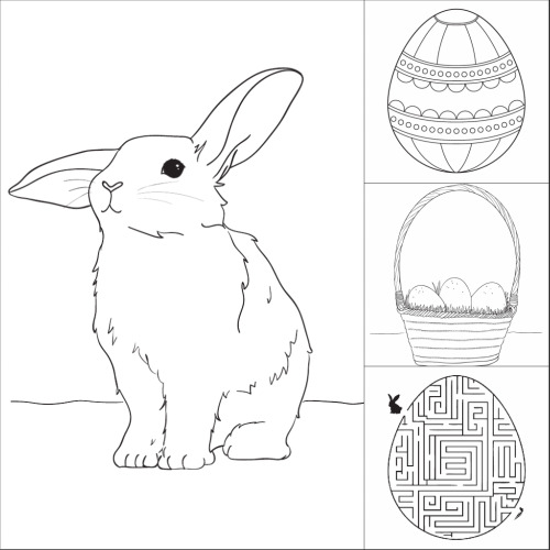 cute easter bunny coloring sheets. There#39;s a cute bunny rabbit,