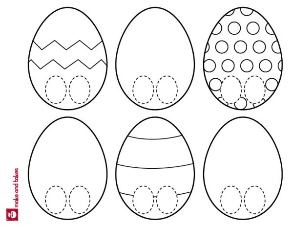 Easter Egg Puppet Printable makeandtakes.com