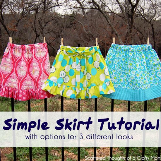 Simple Skirt Tutorial with Three Options