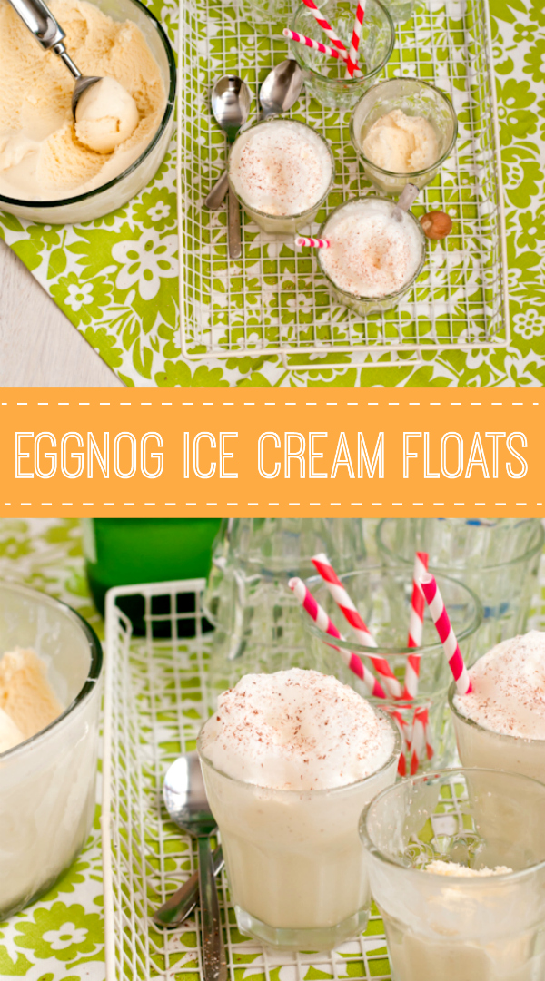 Easy Eggnog Ice Cream Floats