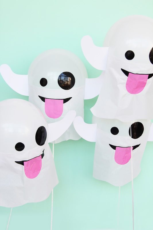 DIY Emoji Ghost Balloons
