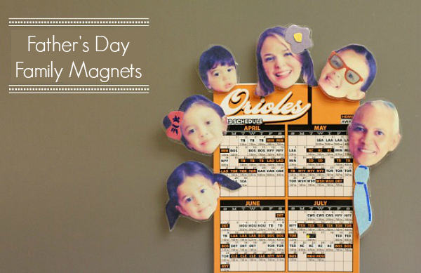 Father's Day Craft of Family Picture Magnets