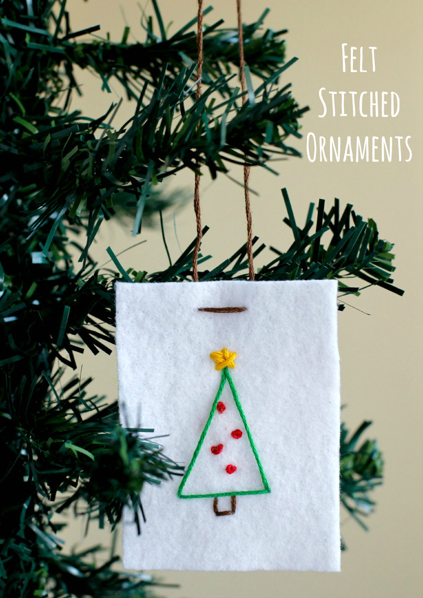 Felt Stitched Ornaments Kids Craft