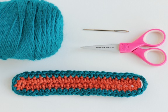 Finishing Crochet Bracelet to add a Button