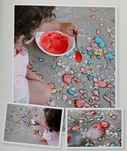 Fizzing Sidewalk Chalk via 101 Kids Activities Book