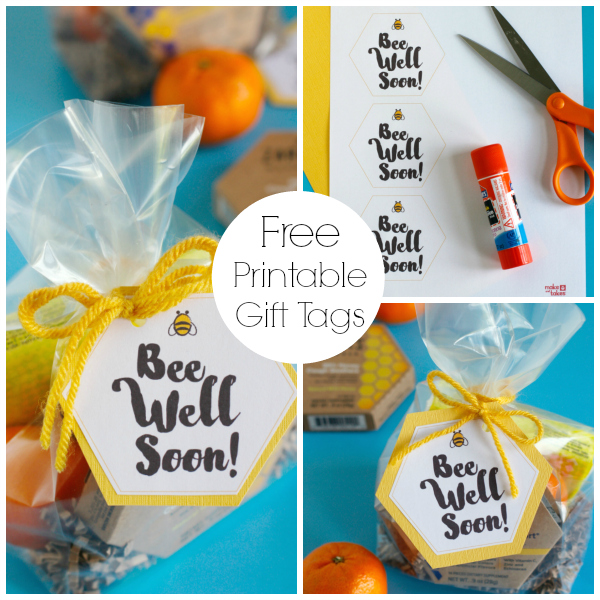 Free Bee Well Soon Printable Gift Tags
