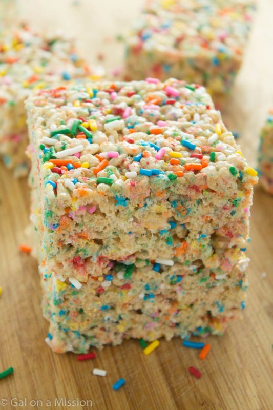 Funfetti Rice Krispy Treats