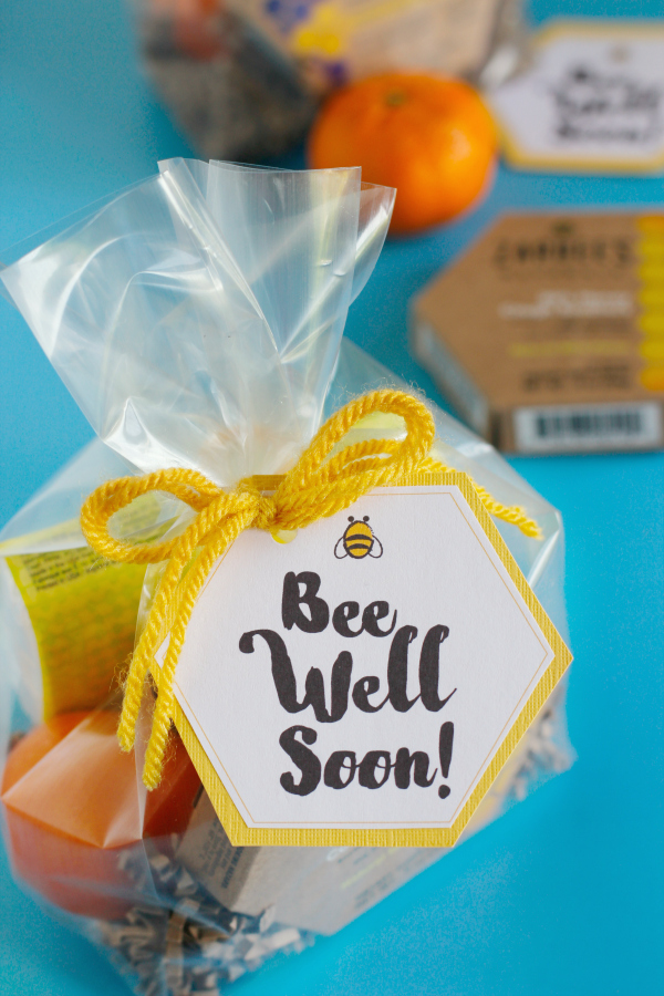 Get Well Printable Gift Tags Bee Well Soon