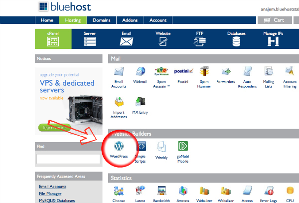 Getting Started with WordPress in BlueHost to Start a Blog
