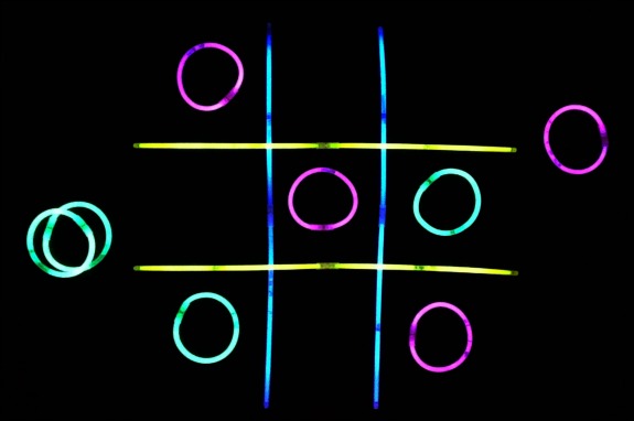 Glow Stick Tic-Tac-Toe Night Games for Kids