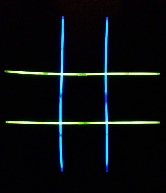 Glow Stick Tic-Tac-Toe Night Games